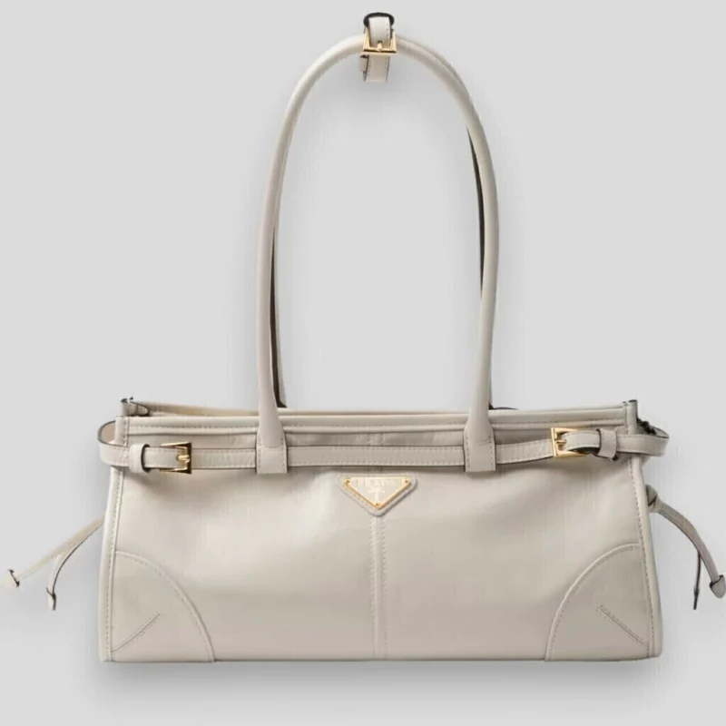 BOLSA PRADA BONNIE DE MAO MEDIA EM COURO