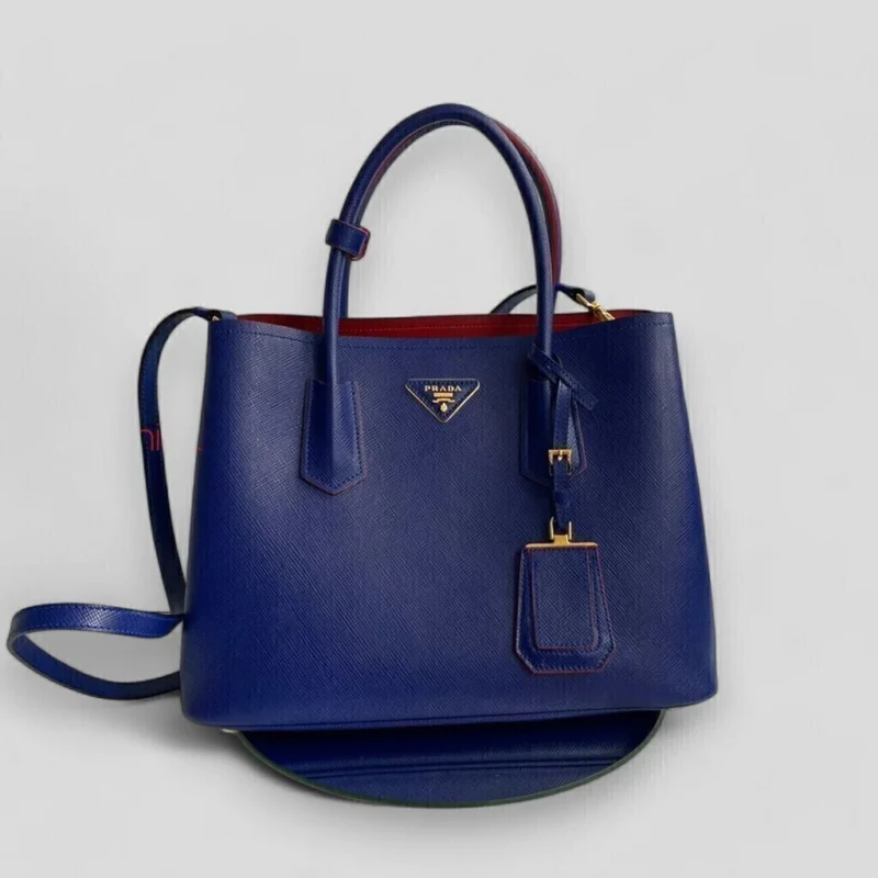 BOLSA PRADA DOUBLE AZUL